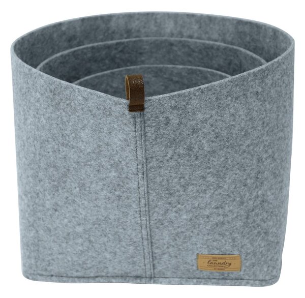 Szary tekstylny organizer Wenko Felt, 30x18 cm