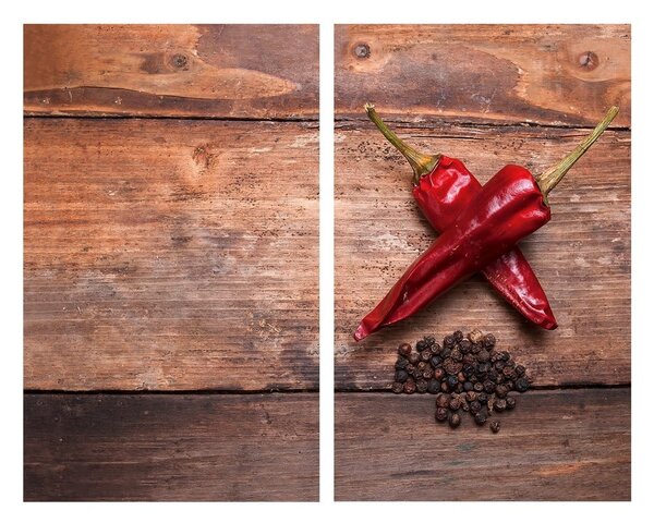 Płyty ochronne na kuchenkę ze szkła hartowanego zestaw 2 szt. 52x30 cm Pepper – Allstar
