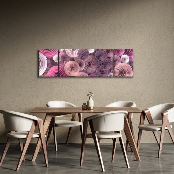 Abstrakcyjny obraz kwiatów róży (170x50 cm)