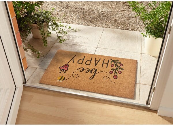 Wycieraczka z włókna kokosowego 75x45 cm Bee Happy – Hanse Home