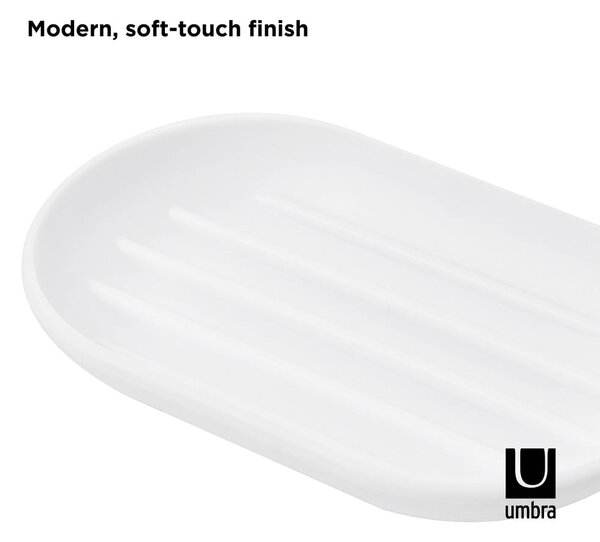 Biała plastikowa mydelniczka Touch – Umbra