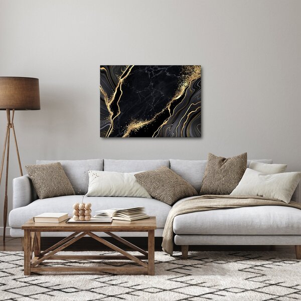 Obraz złotej abstrakcji (70x50 cm)