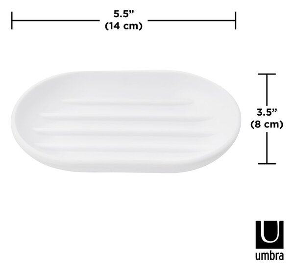 Biała plastikowa mydelniczka Touch – Umbra