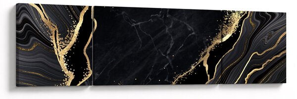 Obraz złotej abstrakcji (170x50 cm)