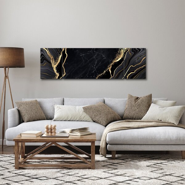 Obraz złotej abstrakcji (170x50 cm)
