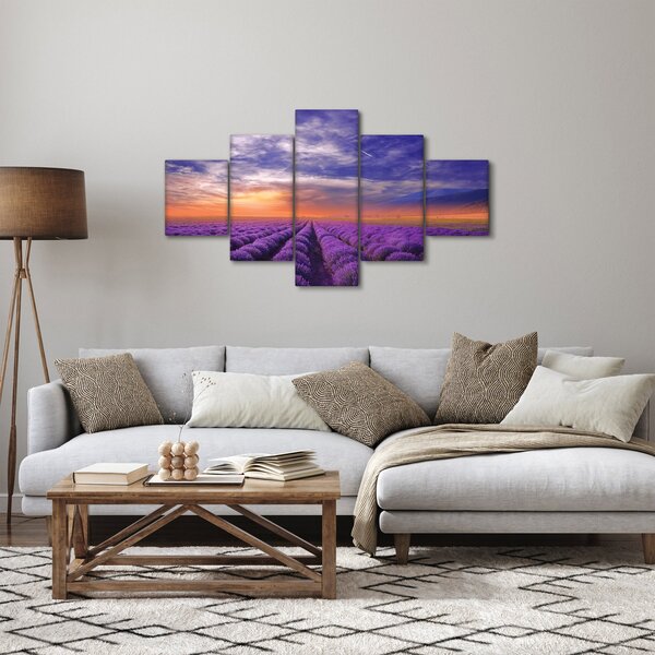 Obraz lawendowego pola (125x70 cm)