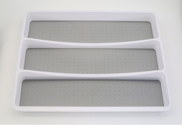 Szary plastikowy organizer na sztućce 41 x 33 cm – Addis