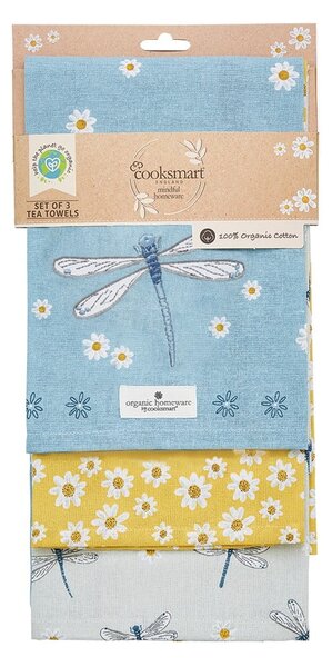 Ścierki z bawełny organicznej zestaw 3 szt. 45x65 cm English Meadow – Cooksmart ®
