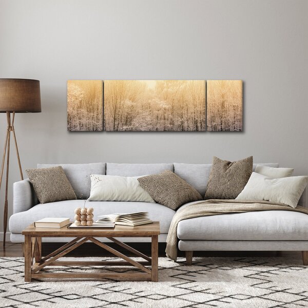Obraz mroźnego lasu (170x50 cm)