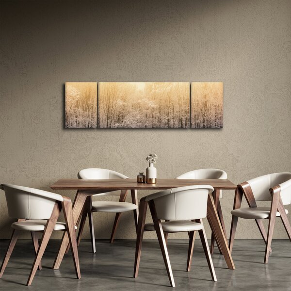 Obraz mroźnego lasu (170x50 cm)