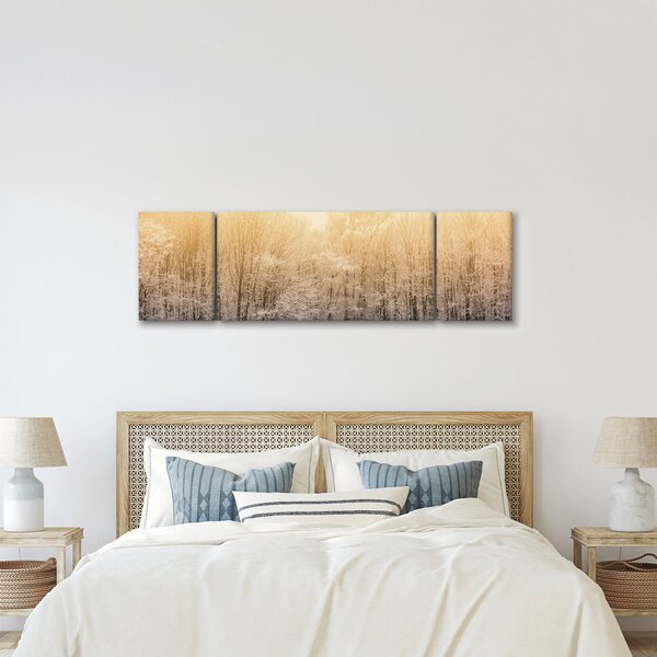 Obraz mroźnego lasu (170x50 cm)