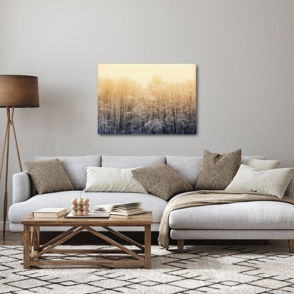 Obraz mroźnego lasu (70x50 cm)