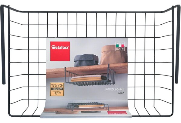 Wiszący koszyk ze stali nierdzewnej 26x40 cm Kanguro – Metaltex