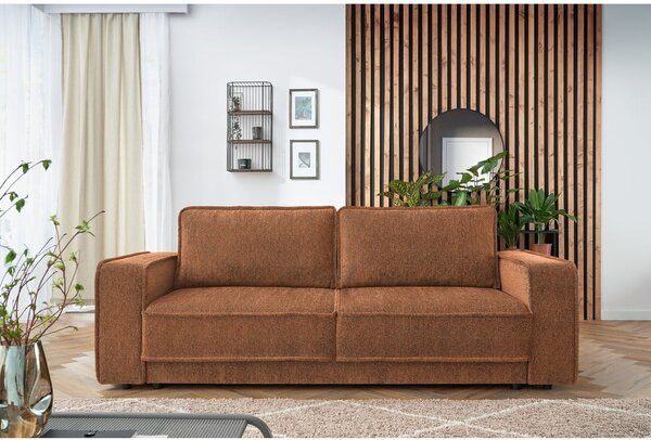 Pomarańczowobrązowa sofa rozkładana Emile – Bobochic Paris