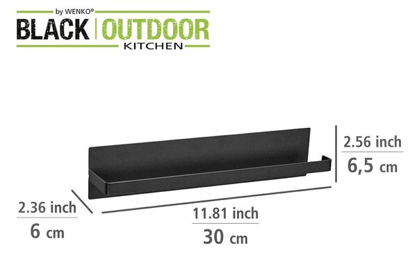 Czarny magnetyczny uchwyt na ręczniki papierowe Wenko Black Outdoor Kitchen Ima