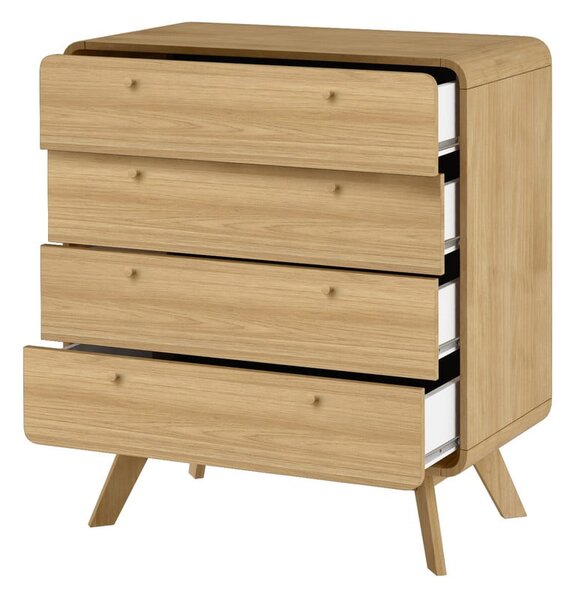 Wysoka komoda z drewna sosnowego w naturalnym kolorze 80x88 cm Cassie – Støraa