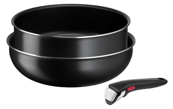 Zestaw garnków aluminiowych 3 el. Ingenio Easy Cook & Clean Black – Tefal