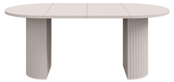 MebleMWM Stół rozkładany OVALIO | 100/188 cm | Beż piaskowy