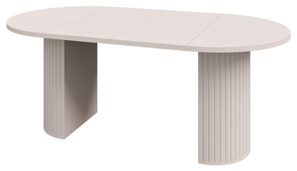 MebleMWM Stół rozkładany OVALIO | 100/188 cm | Beż piaskowy
