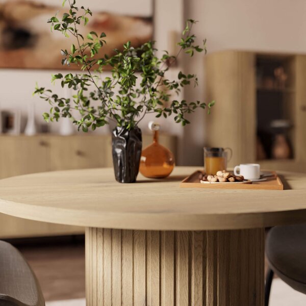 MebleMWM Stół rozkładany OVALIO | 100/188 cm | Dąb cremona
