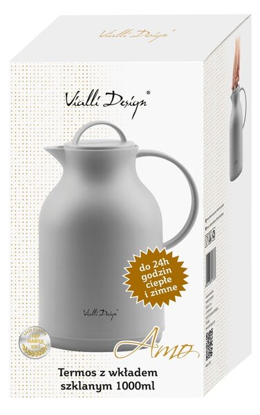 Szary termos Vialli Design, 1 l