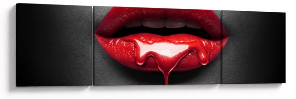 Obraz kobiecych ust (170x50 cm)