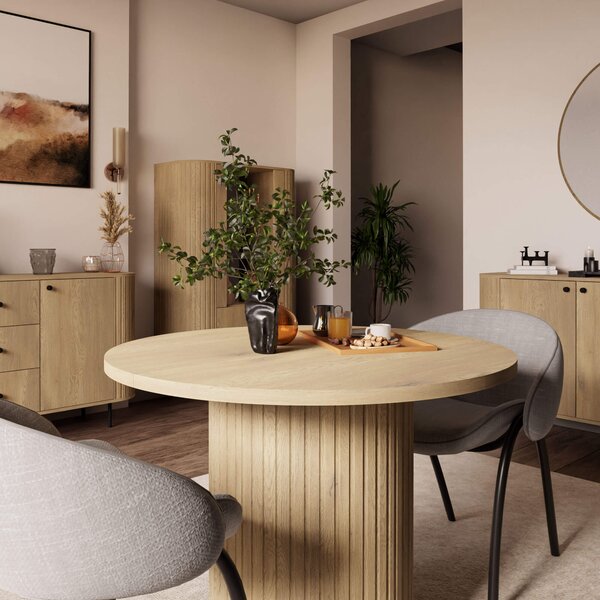 MebleMWM Stół rozkładany OVALIO | 100/188 cm | Dąb cremona