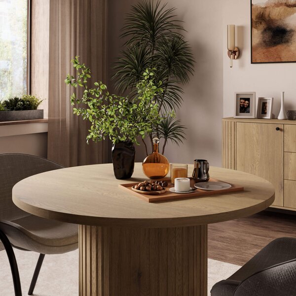 MebleMWM Stół rozkładany OVALIO | 100/188 cm | Dąb cremona