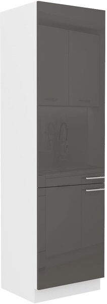 Wysoka szafka kuchenna słupek LARA 60 DK-210 2F Grafit/Biały