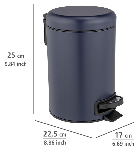 Stalowy kosz na śmieci z pedałem 3 l Leman – Wenko