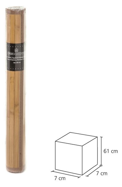 Bambusowy dywan w naturalnym kolorze 60x90 cm – Casa Selección