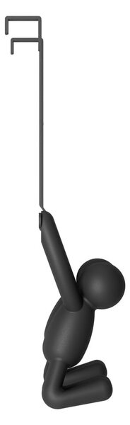 Czarny plastikowy wieszak na drzwi 22 cm Buddy – Umbra