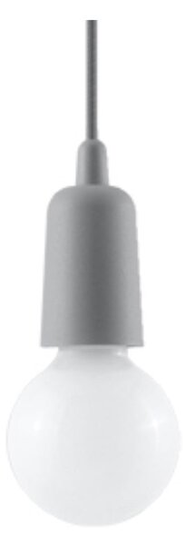 Szara lampa wisząca ø 5 cm Rene – Sollux