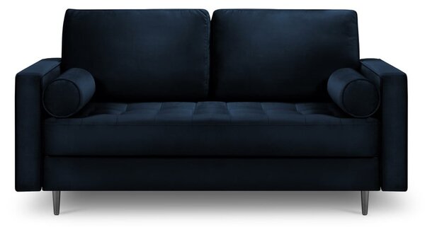 Niebieska aksamitna sofa Milo Casa Santo, 174 cm