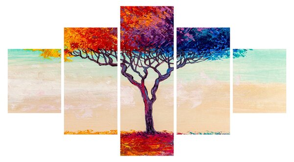 Obraz malowanego drzewa (125x70 cm)
