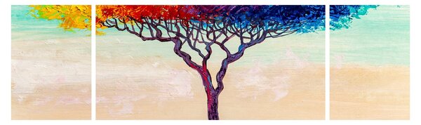 Obraz malowanego drzewa (170x50 cm)
