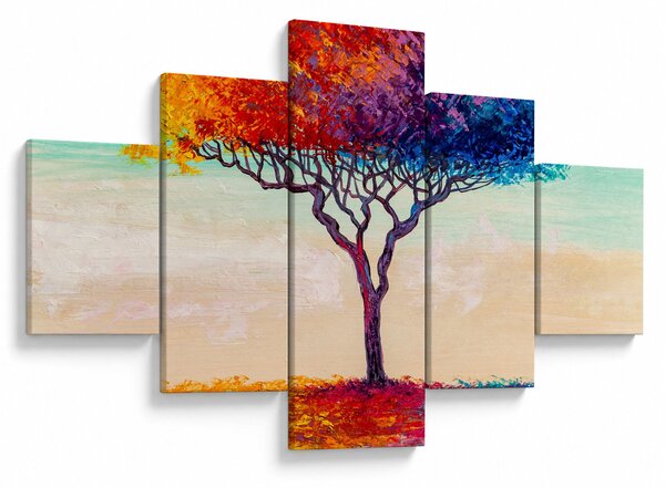 Obraz malowanego drzewa (125x70 cm)