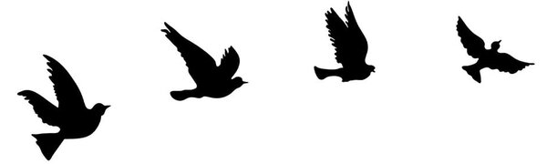 Metalowe dekoracje ścienne zestaw 4 szt. 18x20 cm Birds – Wallity