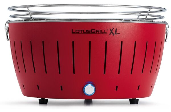 Grill ogrodowy węglowy LOTUSGRILL XL G-RO-435P Okrągły, bezdymny, termiczna obudowa, Czerwony