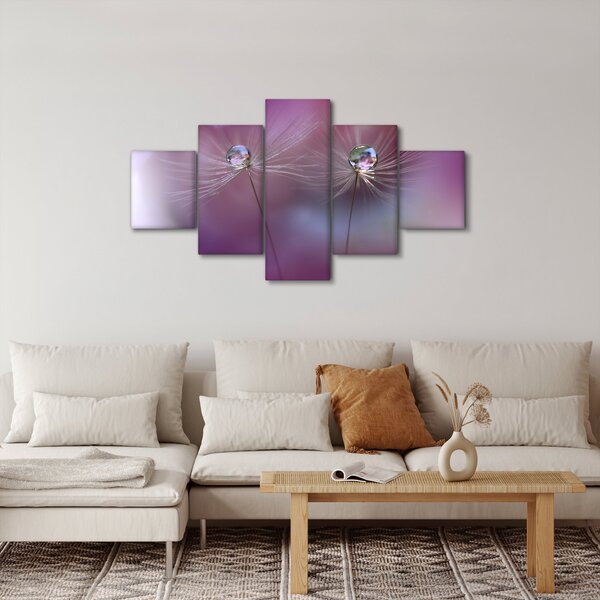 Obraz kropelek na puchu (125x70 cm)