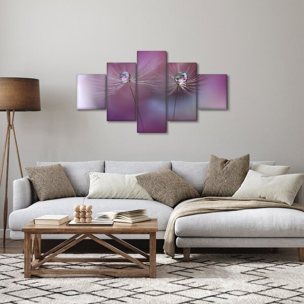 Obraz kropelek na puchu (125x70 cm)