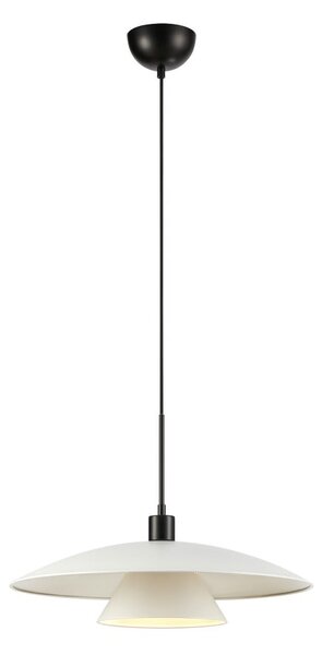 Czarno-biała lampa wisząca z metalowym kloszem ø 50 cm Millinge – Markslöjd
