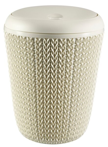 Biały łazienkowy kosz na śmieci Curver Knit, 7 l