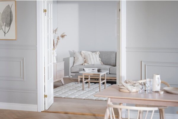 Rozkładany stół z blatem w dekorze dębu 190x90 cm Yumi – Rowico