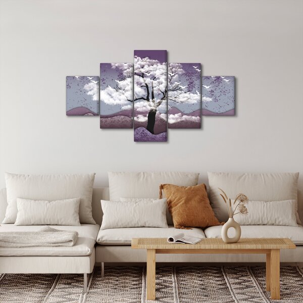 Obraz - Drzewo w chmurach (125x70 cm)