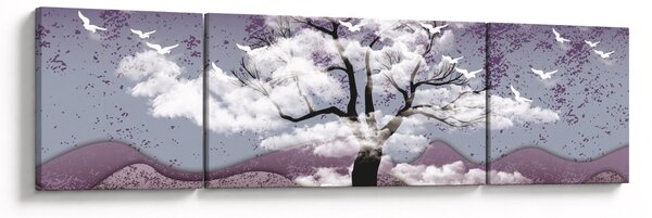 Obraz - Drzewo w chmurach (170x50 cm)