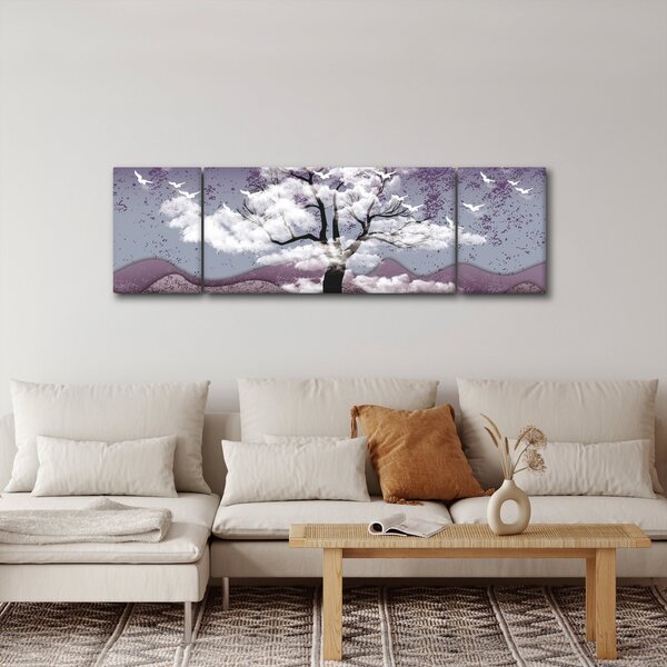 Obraz - Drzewo w chmurach (170x50 cm)