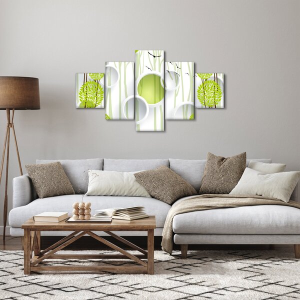Obraz abstrakcji z drzewami (125x70 cm)