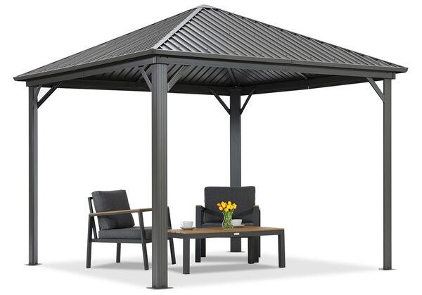 Metalowa altana Sardynia 3x3 Garden Point antracyt