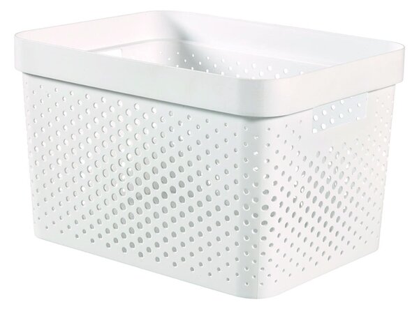 Biały koszyk Curver Infinity Dots, 17 l
